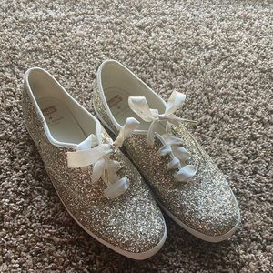 Kate spade gold glitter shoes